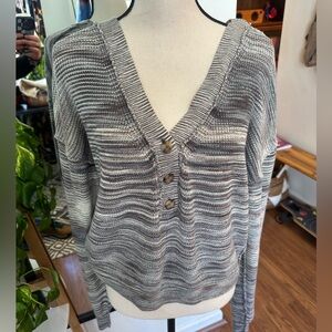 Free people knit button sweater